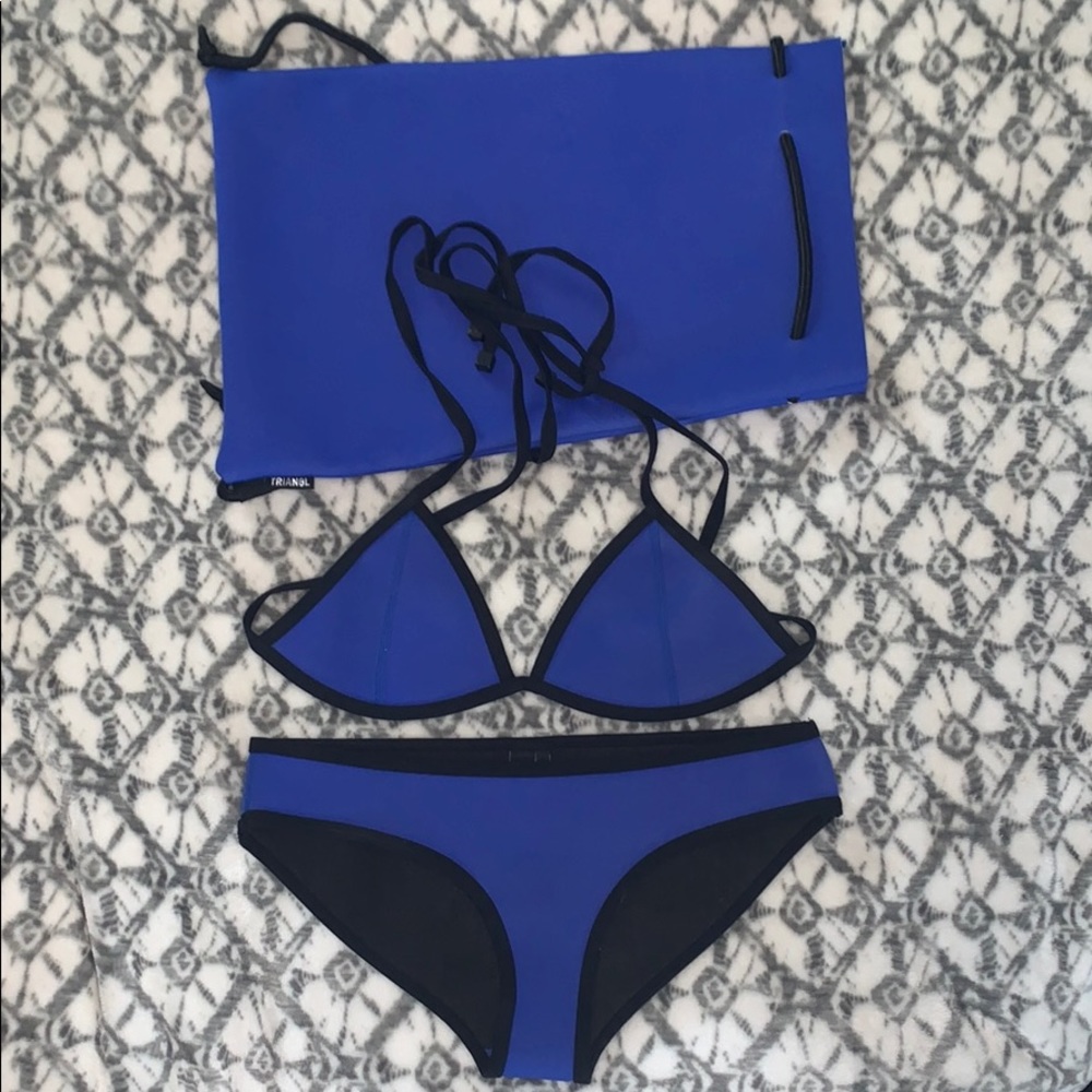 Blue triangl bikini
